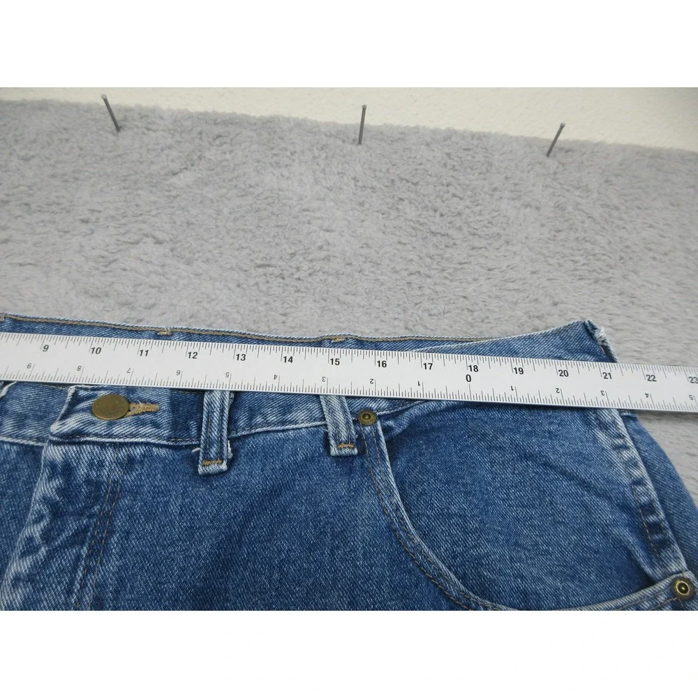 Wrangler Rugged Wear Western Jeans Men 44x34 Relaxed Fit Straight Antique Indigo
